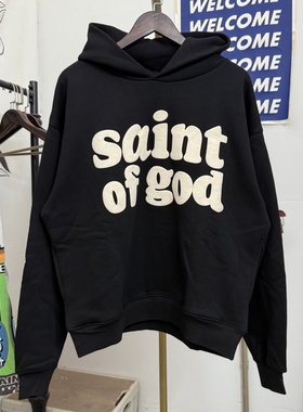 CPFM联名FOG美式高街潮牌字母发泡印花连帽卫衣男女同款情侣外套