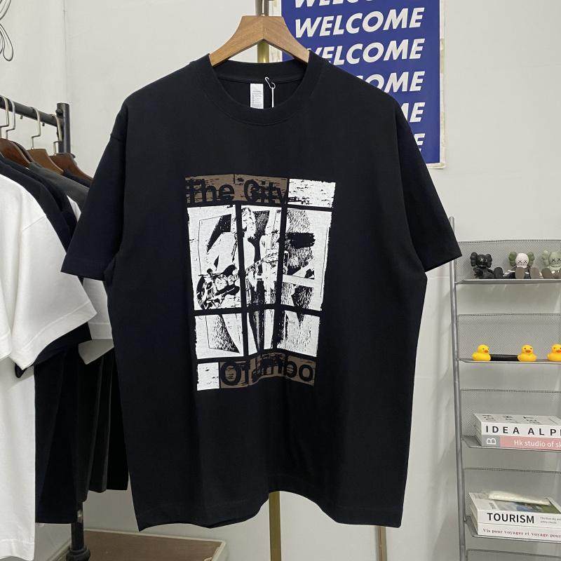 fgss美式闪光灯字母摇滚乐队抽象印花高街短袖男宽松嘻哈潮牌T恤