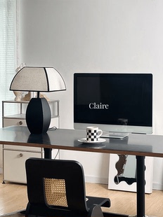 中古台灯高级黑白客厅现代书桌灯卧室床头灯新中式复古