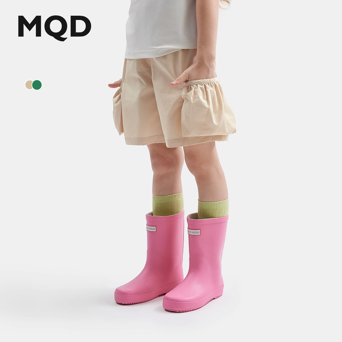 MQD纯色童装洋气女童甜美短裤图片