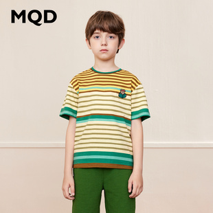MQD男大童夏新款 柔软有型亲肤爽滑易洗易打理圆领T恤