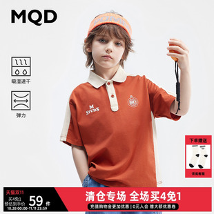 POLO儿童弹性T恤韩版 清仓 男童夏季 MQD童装 潮酷百搭短 吸湿速干