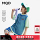 吸湿速干 MQD童装 男童t恤2025夏季 清仓 网格纹儿童上衣绿色短袖