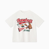 儿童25夏季 新款 美式 MQD童装 复古休闲短袖 T恤