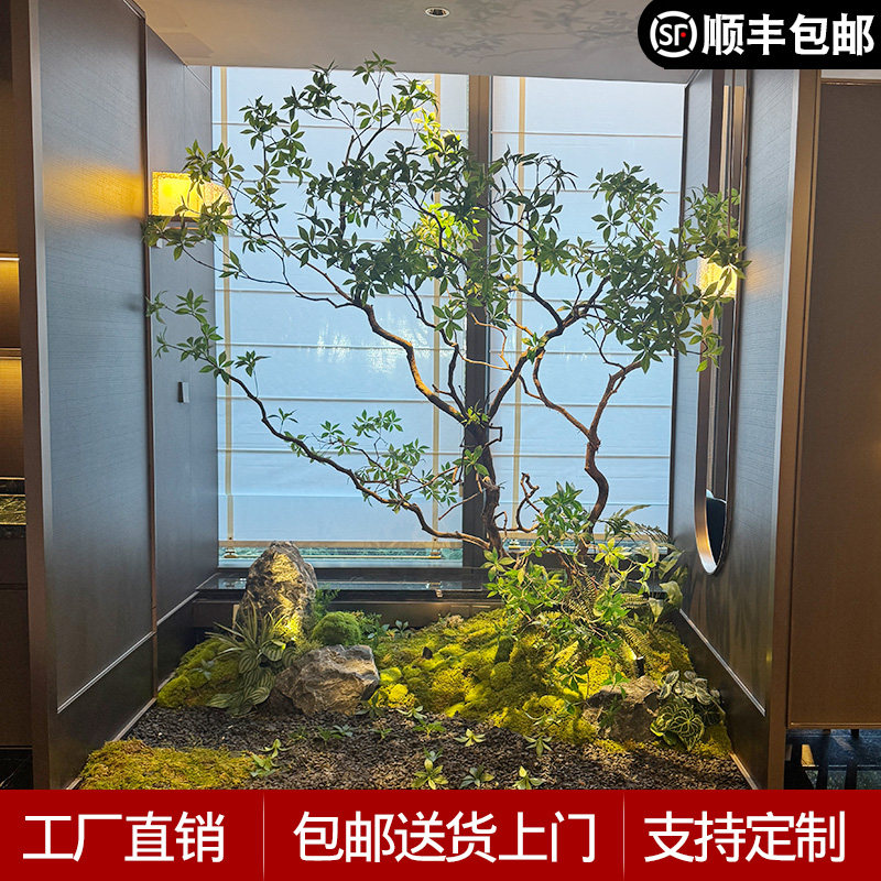 仿真马醉木绿植楼梯天井造景橱窗装饰树仿生大型假树简约室内景观
