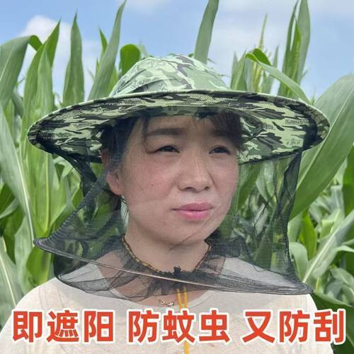 新款防蚊蜇蜜蜂防护帽掰