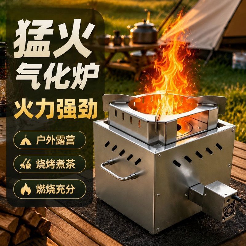 无烟柴火炉家用便携式猛图片