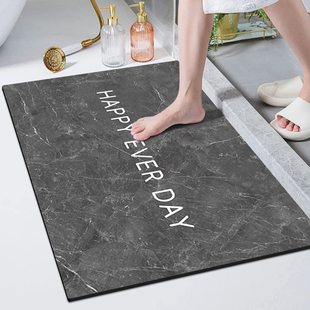 浴室地垫防滑防摔软矽藻泥厕所门口脚垫欧式 高级感家用化妆室地毯