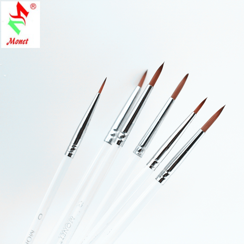 莫奈勾线笔水彩尼龙毛透明杆短杆油画面相笔细节手绘描线笔1208勾画笔