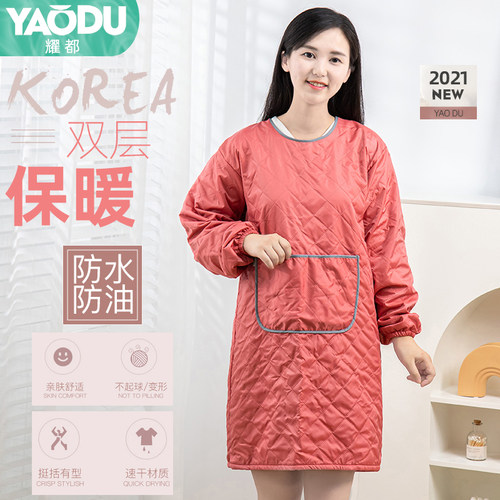 女家网红爆款加绒罩衫穿衣围裙