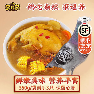 萌佳萌上海崇明生态鸽农家养殖土鸽子乳鸽孕妇煲汤新鲜冷冻锁鲜