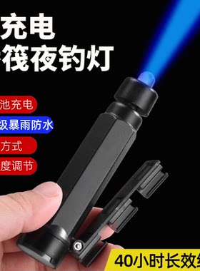 新款充电式筏钓桥筏灯夜钓竿稍灯