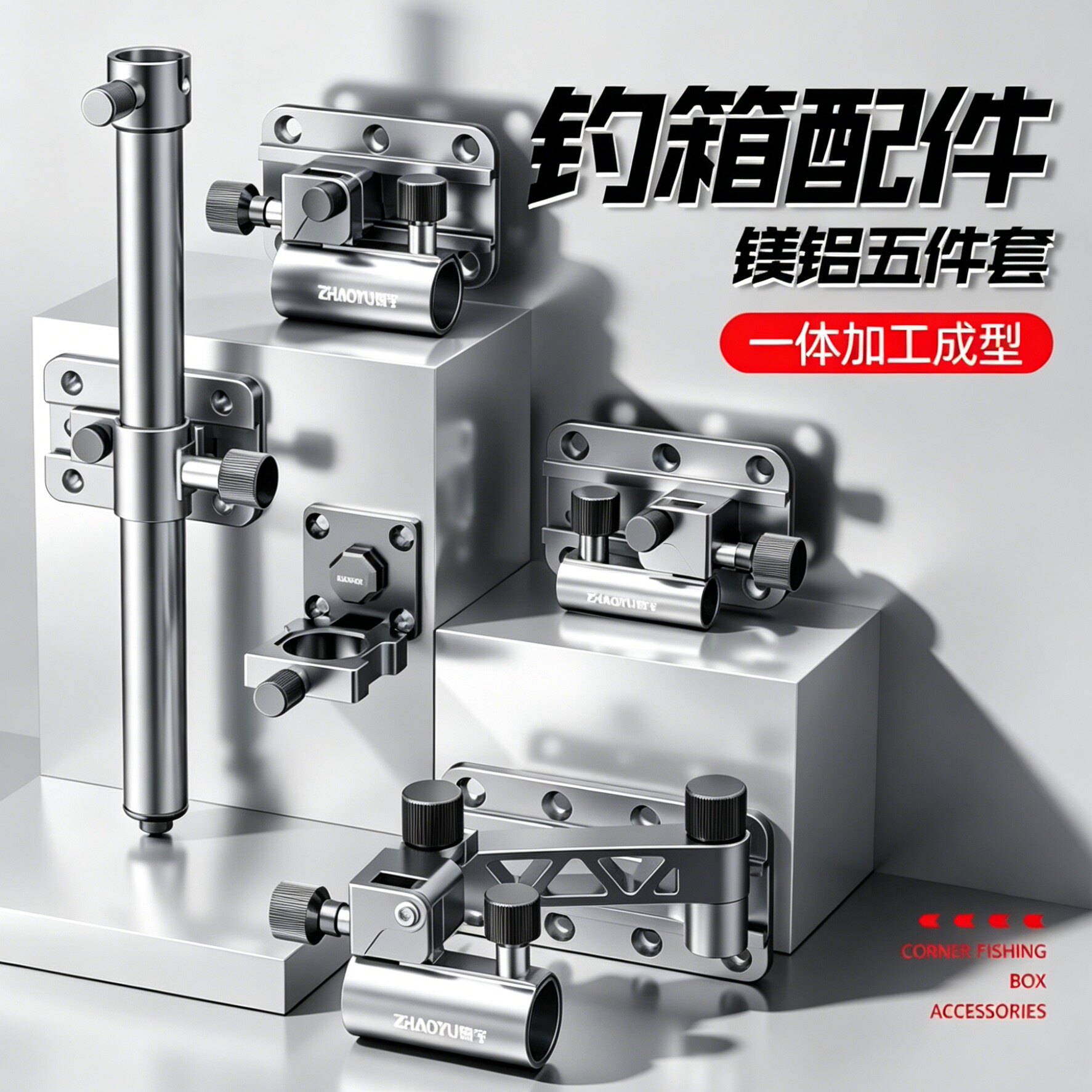 钓箱通用加厚炮台拉饵鱼护拐角图片
