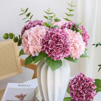 保湿手感大绣球花仿真花摆件高档假花高级感逼真客厅婚礼布置婚庆