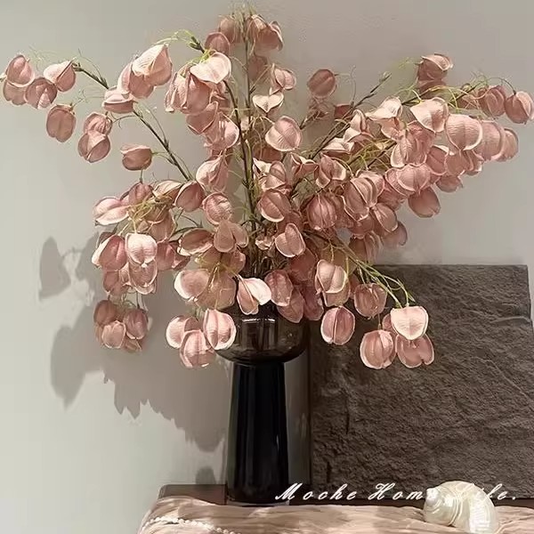 高档逼真干花栾树灯笼果假花仿真花摆设装饰花艺摆件高级感仿生花