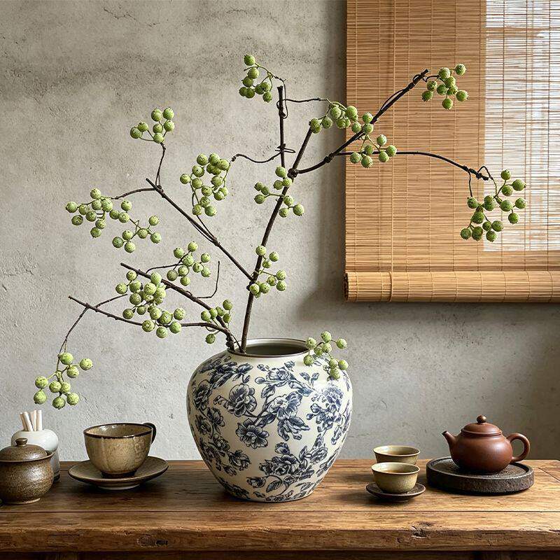 仿真浆果山归来马桑果仿真花果枝类flowers插花配材摄影道具装饰