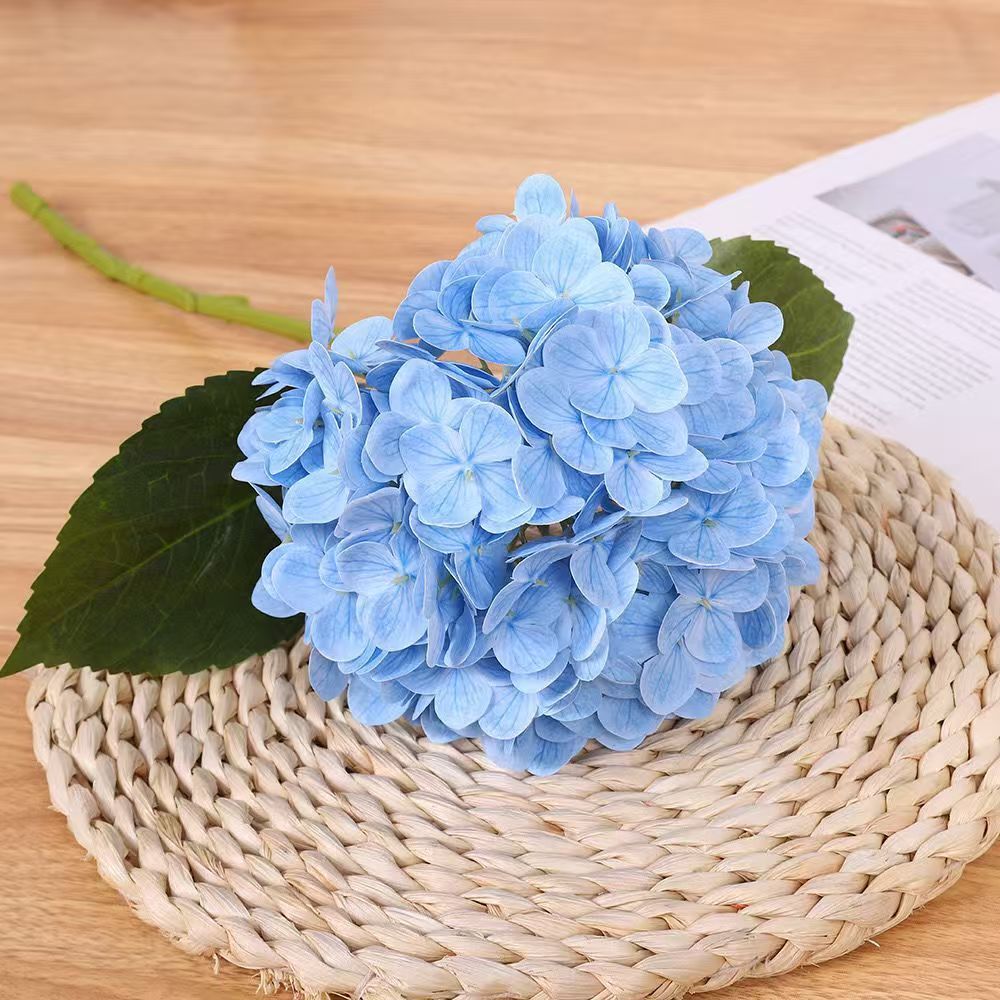 复古油画风湿感绣球仿真花高级客厅桌面摆设婚庆手捧花假花花材