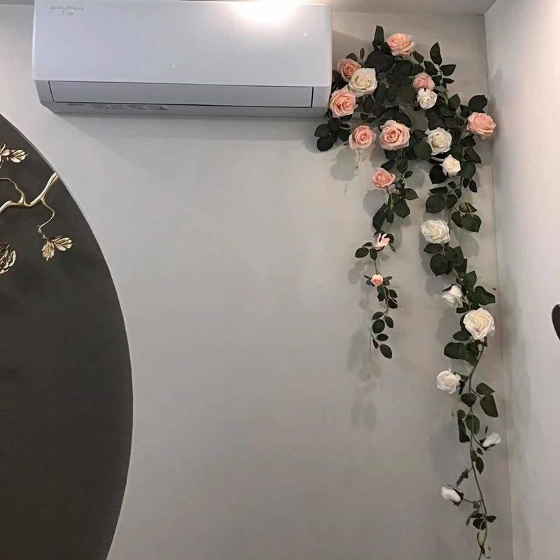 塑料假藤蔓串花吊顶缠绕