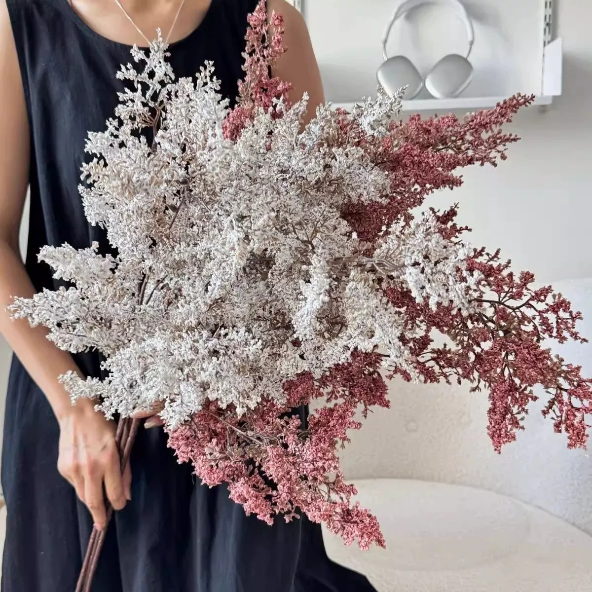 雾凇彷真花假绿植摆件室内装饰图片