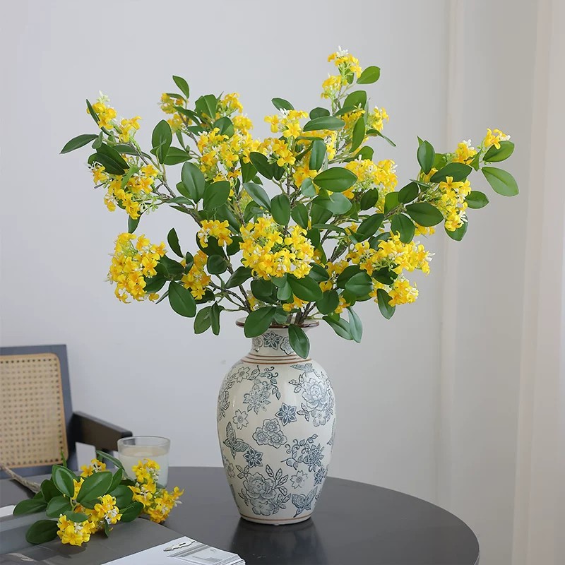 仿真千里香丁香假花餐桌摆件桂花花束家居客厅装饰插花花艺摆设