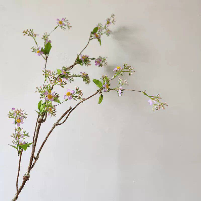 海棠花藤枝仿真花枝干花花束轻奢高端花艺客厅假花桌面节日装饰品