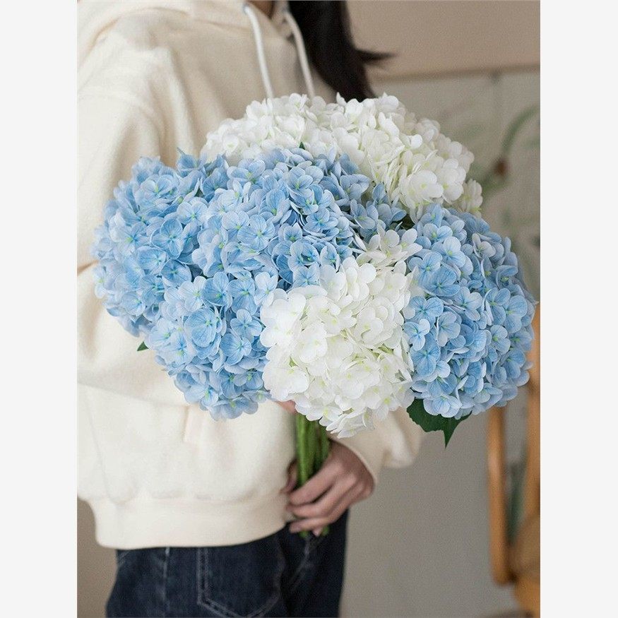 保湿手感绣球花仿真花高