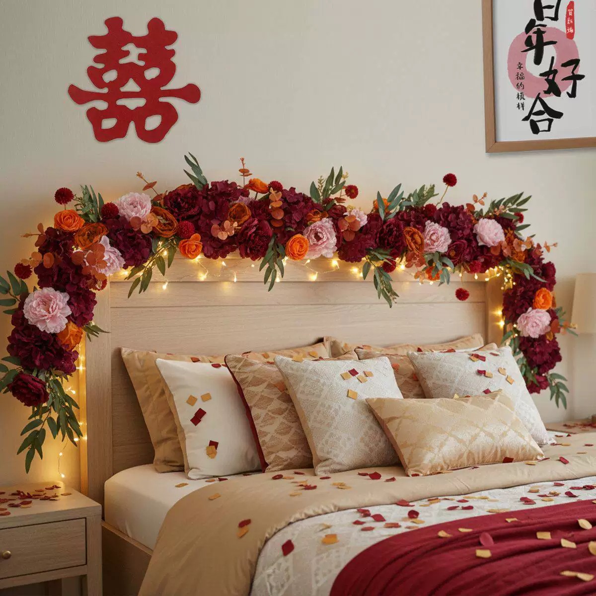 仿真藤蔓玫瑰花管道假花藤条门头空调景区缠绕遮挡装饰花墙造景