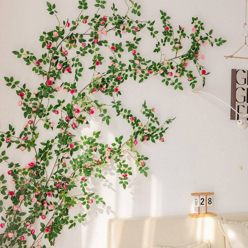 仿真玫瑰花藤条客厅栅栏吊花空调管子装饰藤蔓塑料花高档墙面遮挡,家居饰品,仿真花/假花,淘宝优惠券,粉丝福利购,淘宝优惠卷