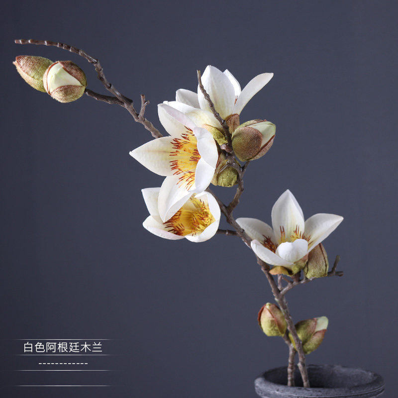 仿真木棉花枝酒店客房软装花艺摆设样板房拍摄布景长款仿真花枝条