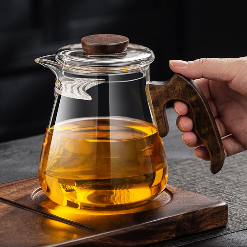 加厚玻璃月牙公道杯茶漏过滤一体