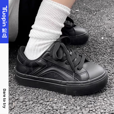 2025帆布鞋黑色板鮀品小白鞋街头