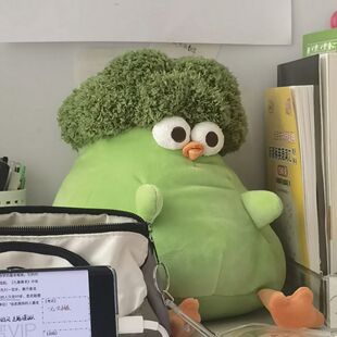 可爱创意西兰花菜鸡毛绒玩具公仔趣味墩墩鸡娃娃玩偶生日礼物男女