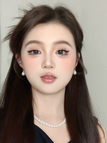 CuteDouu 水滴珍珠 百搭显脸小简约新中式水滴珍珠耳钉方圆脸耳钉