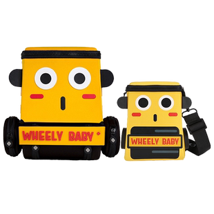 wheelybaby儿童书包幼儿园5岁宝宝男斜挎包亲子旅游外出双肩包潮