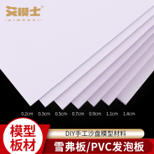 沙盘模型材料PVC发泡板安迪板雪弗板建筑剖面户型墙体模型板切片