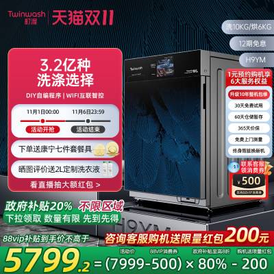 Twinwash町渥10kg洗烘护一体机