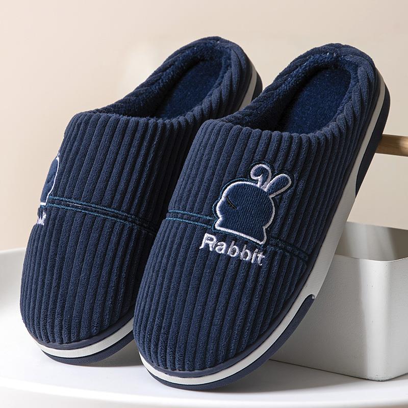 冬季棉拖鞋男特大码厚底防滑保暖鞋加绒加厚居家大号男士拖鞋冬天