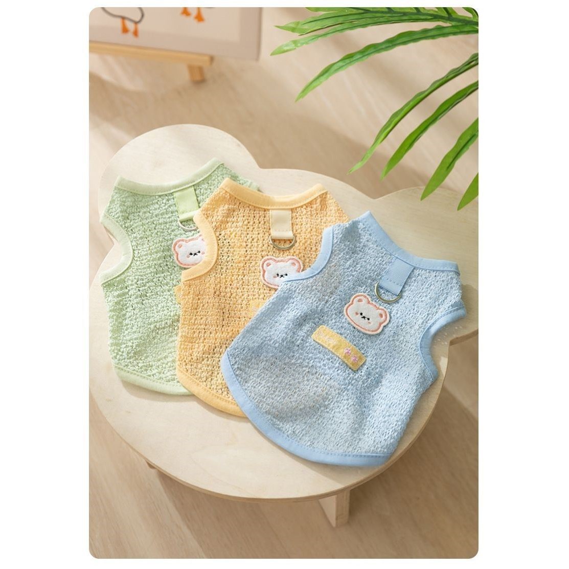 狗狗衣服春夏薄款可爱小型幼犬泰迪比熊卡通印花背心