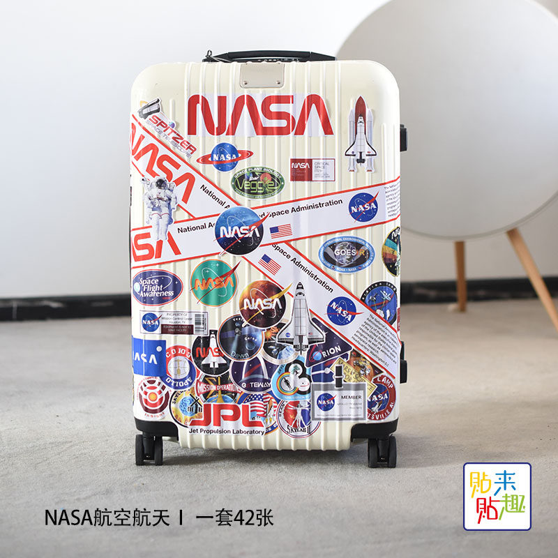 NASA航空航天太空探险系列行李箱旅行箱贴纸个性滑板车吉他装饰贴