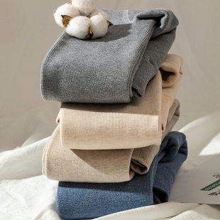 袜细螺纹显瘦紧身保暖棉裤 加绒加厚女外穿高腰踩脚连裤 冬季 打底裤