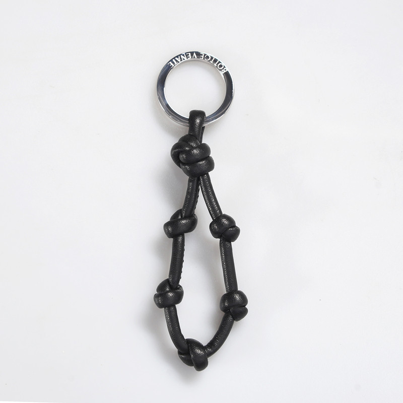 新款汽车绳结钥匙扣女真皮网红大牌钥匙圈羊皮挂绳高端定制挂件bv