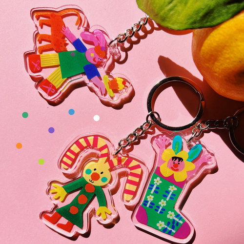 uodycoco卡通亚克力兔子图案