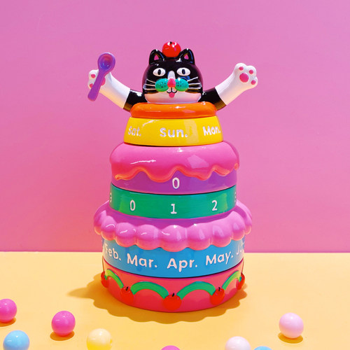 uodycoco树脂万年历桌面可爱摆件