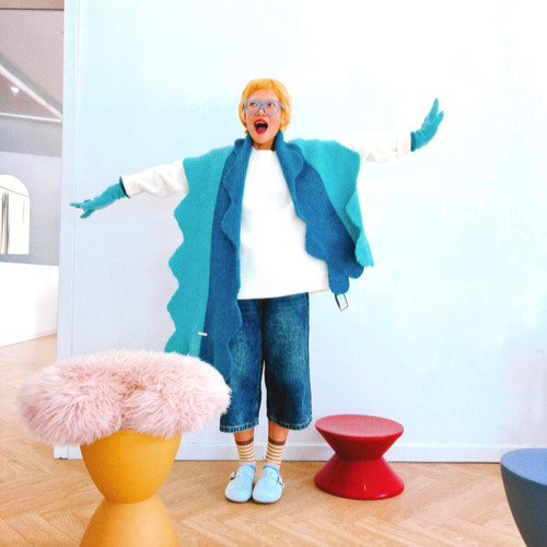 uodycoco2025秋冬彩色拼接围巾