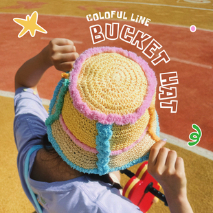 UODYCOCO有蒂棵棵原创草编渔夫帽女夏季甜美透气遮阳防晒草帽沙滩