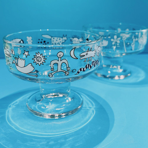 uodycoco玻璃餐桌插画原创餐饮具