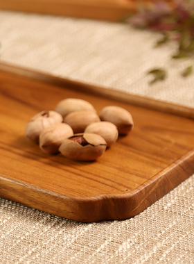 皇吉柚木手工缅甸木质托盘长方形茶盘新中式禅意干泡茶盘摆件