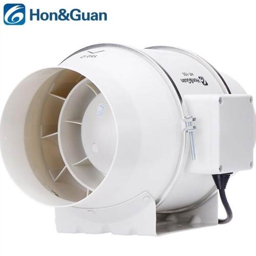 Hon&Guan静音管道风机150/6寸家用强力换气扇厨房油烟抽排气扇抽
