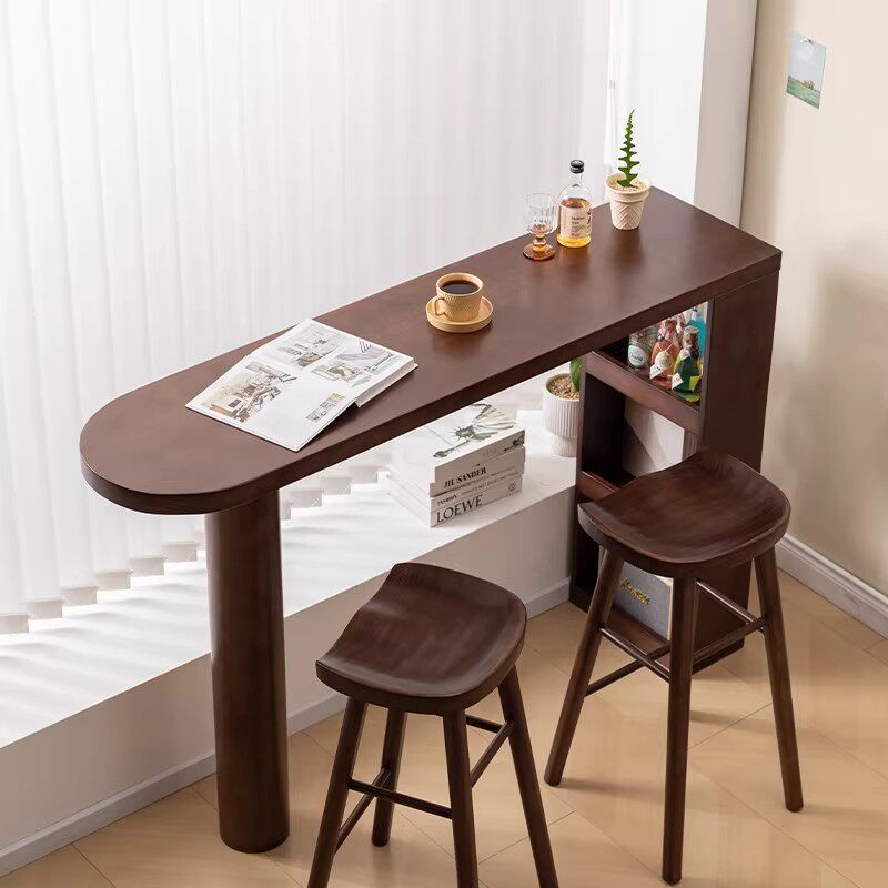 客厅沙发实木隔断吧台柜长条桌轻奢高级感家用靠墙小吧台高脚桌子