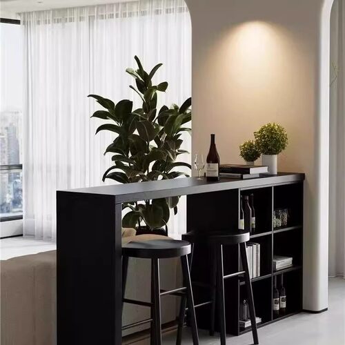 客厅沙发后带柜子高脚吧台一字吧台桌实木电脑桌办公桌阅读写字桌